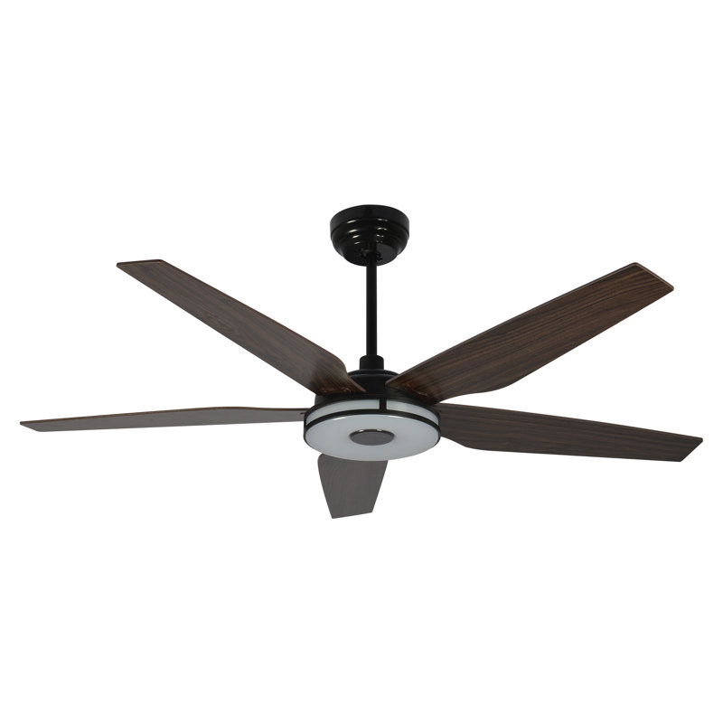 Winston Porter 52" Sebuh 5 Blade LED Smart Propeller Ceiling Fan with